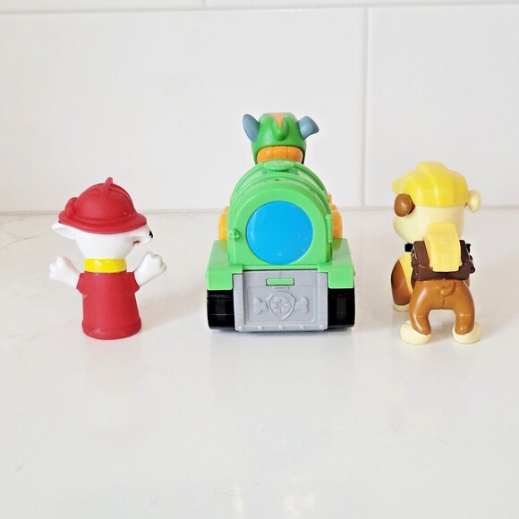 3 pc Lot Paw Patrol Sea Patrol Rocky Rescue Racers Rubble Action Marshall Puppet - Picture 3 of 13